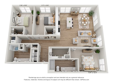 a floor plan is shown with the furniture shown in the image